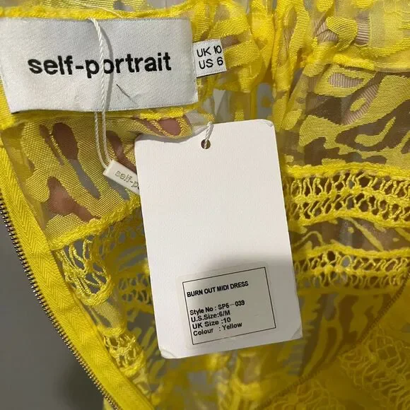 Self portrait Lace Yellow Maxi Dress - Picture 4 of 5